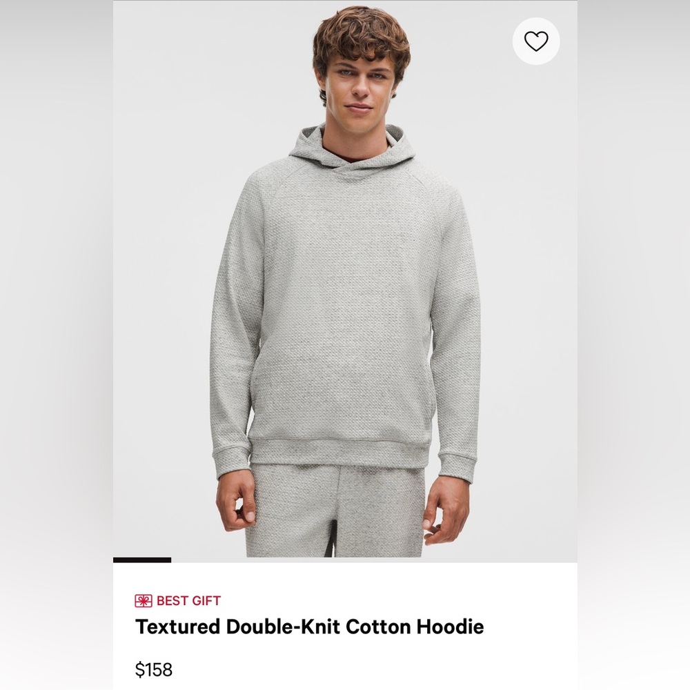 Textured Double Knit Hoodie